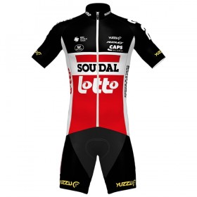 Conjunto Maillot + Culotte Corto con tirantes 2020 Lotto Soudal N001